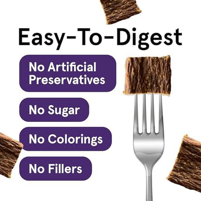 Real Meat Dog Treats - 12Oz Bag of Bite-Sized Air-Dried Lamb & Liver Jerky - Grain-Free, 95% Human-Grade, Grass Fed Lamb - All-Natural
