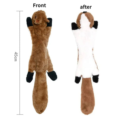 Stuffing-Free Squeaky Dog Toy – Durable Crinkle Plush Chew Toy