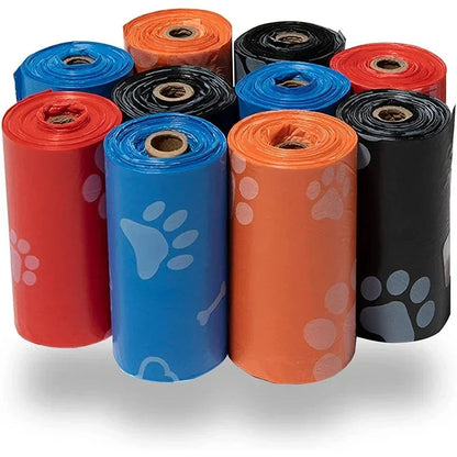 Dog Poop Bag Outdoor Cleaning Poop Bag Outdoor Clean Pets Supplies for Dog Refill Garbage Bag Pet Supplies (5 Rolls - 75 Bags)