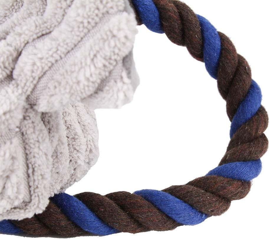 Durable Monkey Dog Toy, Plush Squeaky Stuffed Dog Toy with Rope, Interactive Chew Toy for Teething Puppies and Small, Medium & Large Dogs