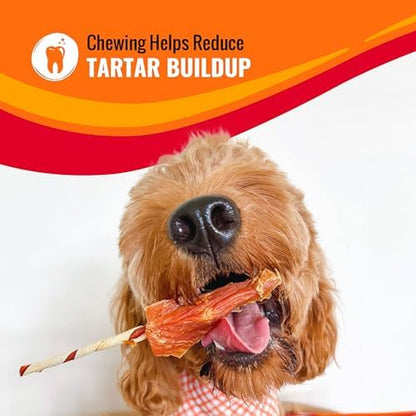 Triple Flavor Ribs Chews for All Dogs, 12 Ounces, Treat Your Dog to Long-Lasting Chews Made with Beef Hide, Chicken and Pork Hide