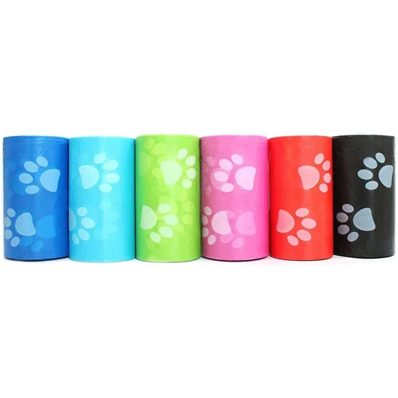 Dog Poop Bag Outdoor Cleaning Poop Bag Outdoor Clean Pets Supplies for Dog Refill Garbage Bag Pet Supplies (5 Rolls - 75 Bags)