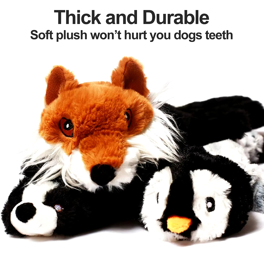 Stuffing-Free Squeaky Dog Toy – Durable Crinkle Plush Chew Toy
