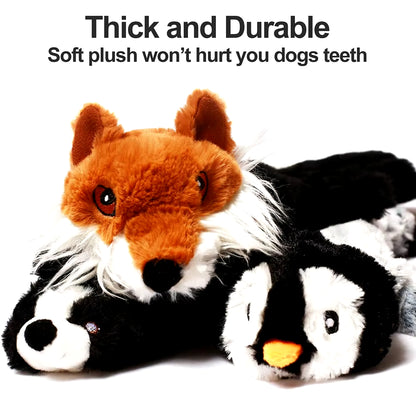 Stuffing-Free Squeaky Dog Toy – Durable Crinkle Plush Chew Toy