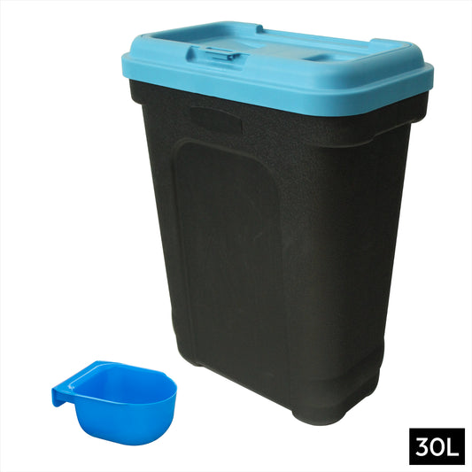 LARGE 15KG 30L AIRTIGHT PET FOOD CONTAINER STORAGE BIN BOX CAT DOG BISCUIT FEED