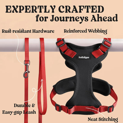 Cat Harness and Leash for Walking, Escape Proof Soft Adjustable Vest Harnesses for Cats, Easy Control Breathable Reflective Strips Jacket