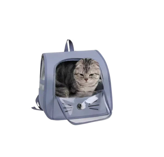 Cat Backpack Carrier, Breathable Pet Carrier Bag for Cats & Small Dogs, Portable Outdoor Travel Backpack with Ventilated Mesh, Lightweight Shoulder Bag for Hiking, Walking & Vet Visits