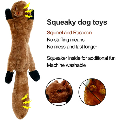 Stuffing-Free Squeaky Dog Toy – Durable Crinkle Plush Chew Toy