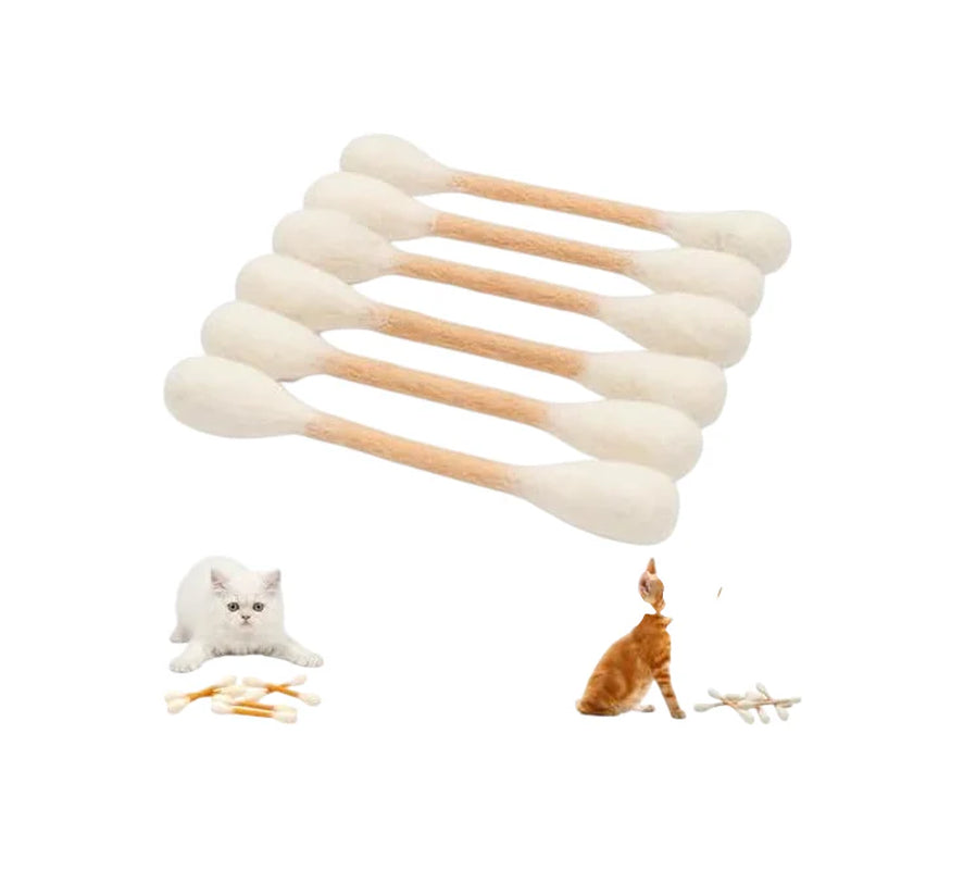 Cotton Swabs Cat Toys with Catnip, 6 Pk Giant Kitten Chew Sticks for Indoor Boredom, Durable Dental Teething Ropes, Big Interactive Felt Kitty Kicker Play Lover Gift Accessories