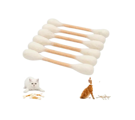 Cotton Swabs Cat Toys with Catnip, 6 Pk Giant Kitten Chew Sticks for Indoor Boredom, Durable Dental Teething Ropes, Big Interactive Felt Kitty Kicker Play Lover Gift Accessories