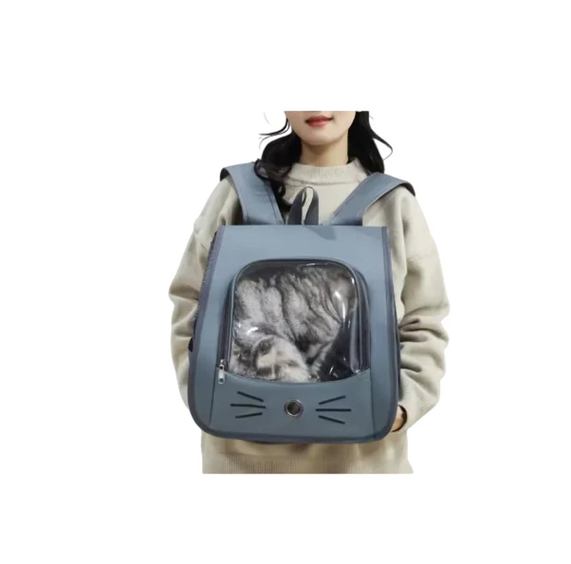 Cat Backpack Carrier, Breathable Pet Carrier Bag for Cats & Small Dogs, Portable Outdoor Travel Backpack with Ventilated Mesh, Lightweight Shoulder Bag for Hiking, Walking & Vet Visits