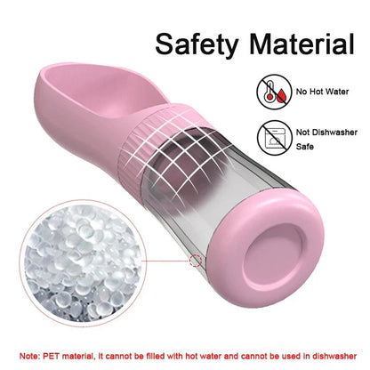 Portable Dog Water Bottle with Food Container Travel 2 in 1 Pet Water Dispenser for Small Large Dogs Cat Labrador Drinking Bowls