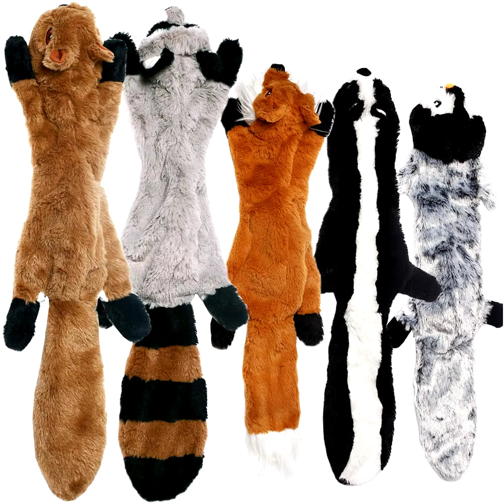 Stuffing-Free Squeaky Dog Toy – Durable Crinkle Plush Chew Toy