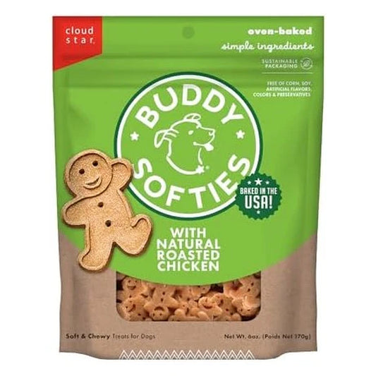 Softies 6 Oz. Bag, Soft & Chewy, Natural Roasted Chicken Flavor Dog Treats, Oven Baked in the USA